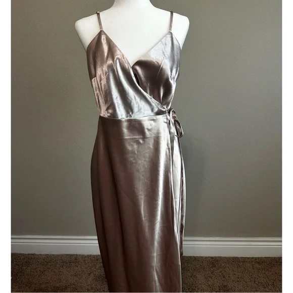 birdy grey silver dress Silver Bridesmaid Dress Chiffon Size 1X